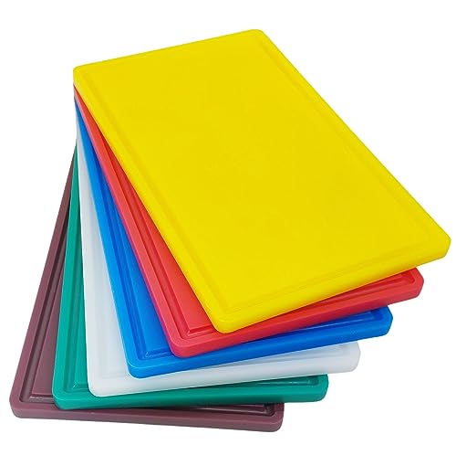 Morleos Tagliere in plastica (giallo 50 x 30 x 2 cm) – XL – grande tagliere | Gastro Profi HACCP tagliere da cucina | 1 lato con scanalatura – utilizzabile su 2 lati | diversi colori e dimensioni