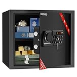 KABISAFE 35L Safe, Digital Keypad Safe Box, Home Safe With Code Alarm System, LED Indicator, Removable Shelf & Steel Locking Bolts, Cabinet Safe for Jewelry, Cash, Medications, and A4 Documents
