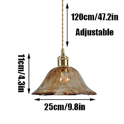 Lámpara de araña individual estilo nórdico E27 de cristal 3