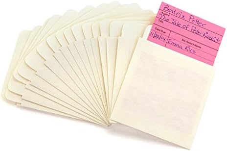 Hygloss Products Manila Library Pockets – Pocket Envelopes Made in the USA – 4.5 x 3.5 Inches, 40 Pack, Beige
