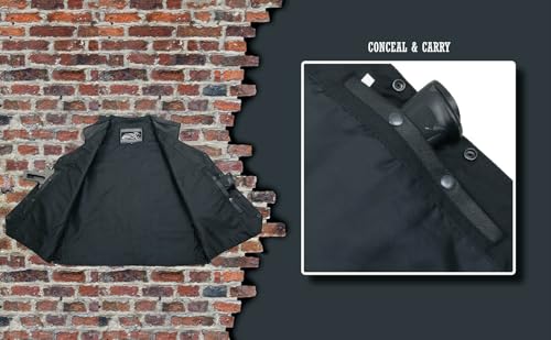 ELM3925 Black Motorcycle Leather Vest for Men w/Patches - Riding Club Adult Motorcycle Vests4