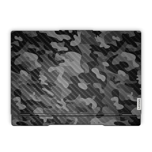 Carbon Fiber Laptop Skin Compatible with Lenovo Legion 5 Gaming Laptop (15IRX9) 2024 - Black Camo - Premium 3M Vinyl Protective Wrap Decal Cover - Easy to Apply | Crafted in the USA