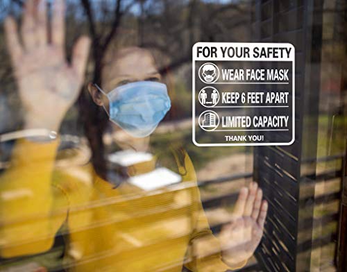 image for FaCraft Face Mask Window Sticker, 9.8