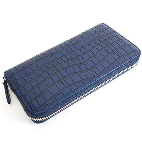 HIGH FIVE Vegan Leather Crocodile Skin Pattern Long Wallet for Women High Capacity Card Coin Purse