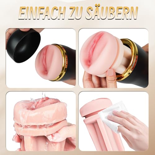 Realistische Masturbator Taschenmuschi Realistisch Groß Masturbieren für Männer Sex Spielzeug für die Männer Solo Manuelle Cup-Masturbatoren Sex toys Penis Masturbatoren mit 3D Vagina Pussy – Bild 8