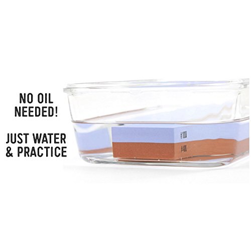 HornTide 1000/6000 Grit Combination Whetstone, 7-Inch Corundum Waterstone, Dual-Sided Knife Sharpening Stone Sharpener - Thumbnail 3