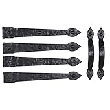 Household Essentials Hinge IT Premium Carriage House Handle & Hinge 6 pc. Black Garage Door Magnet