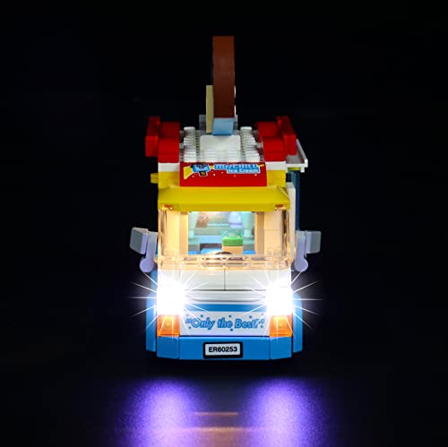 LocoLee Led Licht Set Kompatibel mit LEGO Eiswagen, Led Beleuchtungs Set Compatible with LEGO 60253 City Great Vehicles Eiswagen - Nur Lichter-Set,Kein Modell – Bild 3