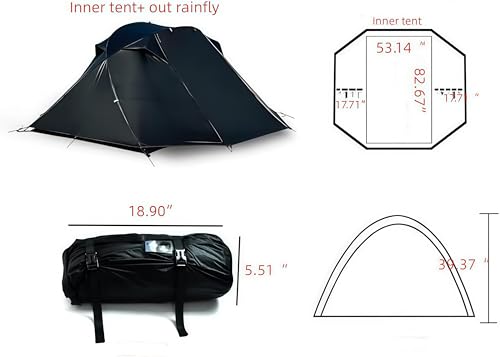 Carpa Ultraligera para Camping 1-2 Personas Impermeable miniatura 2