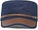 Men Flat Top Hat Cadet Army Cap Twill Cotton Baseball Military Cap Navy