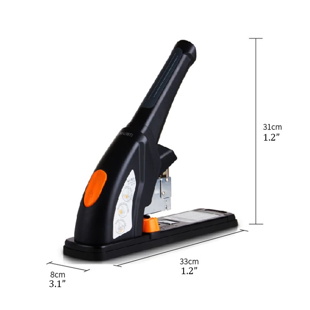 Hefter, Mini-Hefter, schwarzer robuster Heftgerät, 210 Blatt, hohe Kapazität, Büro-Schreibtisch-Heftgerät, kommerzielle für Zuhause, Bürobedarf (Farbe: einfarbig)