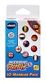 VTech Marble Rush MarBalls zestaw 10 dodatkowych kulek do wszystkich torów Marble Rush, z flagami krajów, dla dzieci w wieku 4-12 lat