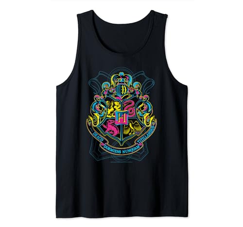 Harry Potter Neon Hogwarts Crest Tank Top