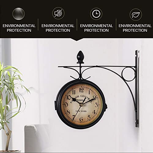 Horloge suspendue d'aspect antique silencieuse pour chambre