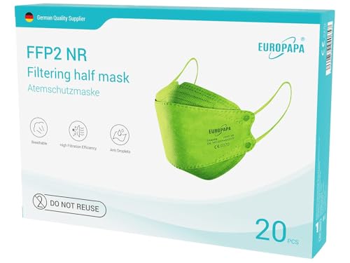 EUROPAPA® 20x Paars FFP2 masker S in klein formaat Maskers Ademhalingsmaskers 5-laags hygiënisch individueel verpakt EU 2016/425