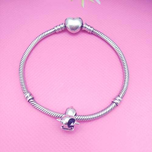 Faefash Cow Charm Bead 925 Sterling Silver Animals Charm Fit Women Bracelet,For Animal Lovers (Red.silver And Black Multi) #TOP3