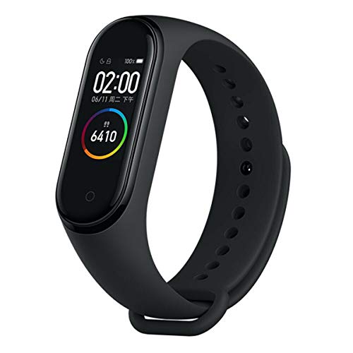 Xiaomi Mi Band 4 Fitness Tracker 0.95 AMOLED OLED Display Heart Rate Monitor 50m Waterproof Bracelet Activity Tracker Weather Forecast Smart Reminder for iPhone Android phone (Black-Global Version)