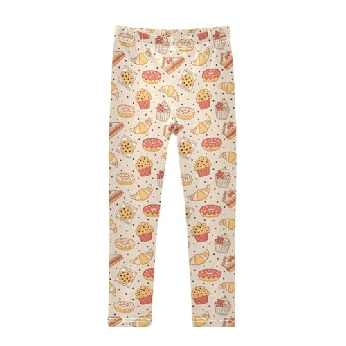 Girls Leggings Bakery Pastries and Desserts Toddler Girls Clothes Leggings for Girls Toddler Girls Leggings 3-4T