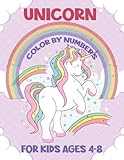 mdh-623  Unicorn Color by Numbers for Kids, Ages 4-8: 30 Beautiful Illustrations to Color In (Color by Number Books for Kids, Ages 4-8)