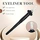 4 Stück Eyeliner Schablone.Silikon Eyeliner Hilfe Schablonen,Augen Makeup Werkzeug Wiederverwendbarer,mit 2 Flaschen Schwarzem Eyeliner für Frauen und Mädchen