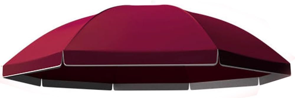 Replacement Canopy for 8-Rib/10-Rib Umbrellas, 9ft-12ft Outdoor Parasol Cover, Durable Beach Umbrella Top, Burgundy, 2.8m Size, Ideal for Patio & Garden Use