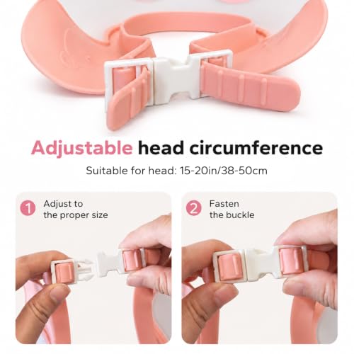 Image of FUNUPUP Baby Shower Cap for Toddlers Kids, Soft TPE Silicone, Nude Pink