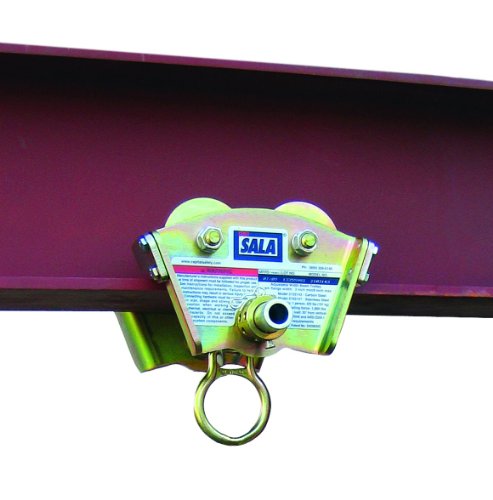 Image of 3M DBI-SALA 2103143 Trolley For I-Beam For Use W /Self Retracting Lifeline (Fits Beam Flanges 3 inch-8 inch In Width Up To 11 /16 inch Thick), Gold