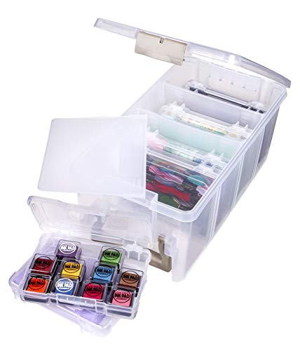 ArtBin Semi Satchel Photo Storage Photo & Craft Organizer Set, Large Box with [8] Plastic Storage Cases Inside, Clear - Thumbnail 4