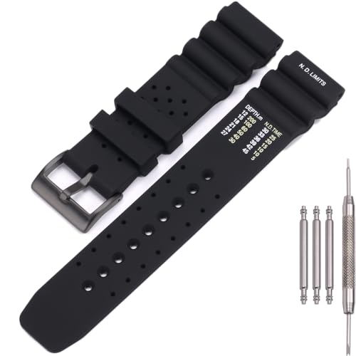 MCXGL 22mm Silicone Watch Band Compatible with Citizen Hyper Aqualand Duplex Promaster Men's Sport...