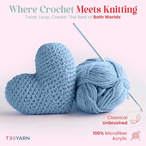 Image of Blue Freesia - 4 Skeins (4x383 Yds) Crochet & Knitting Yarn - 100% Microfiber Acrylic