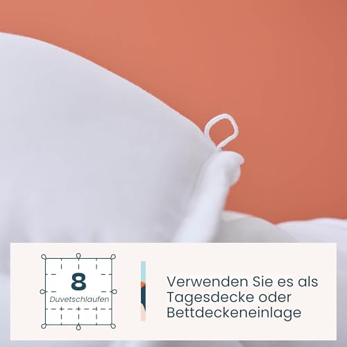 Linenspa Bettdecke für Doppelbett, weiße Daunen, Alternative für alle Jahreszeiten, Mikrofaser, Doppelbettgröße, Box genäht – Ansicht 5