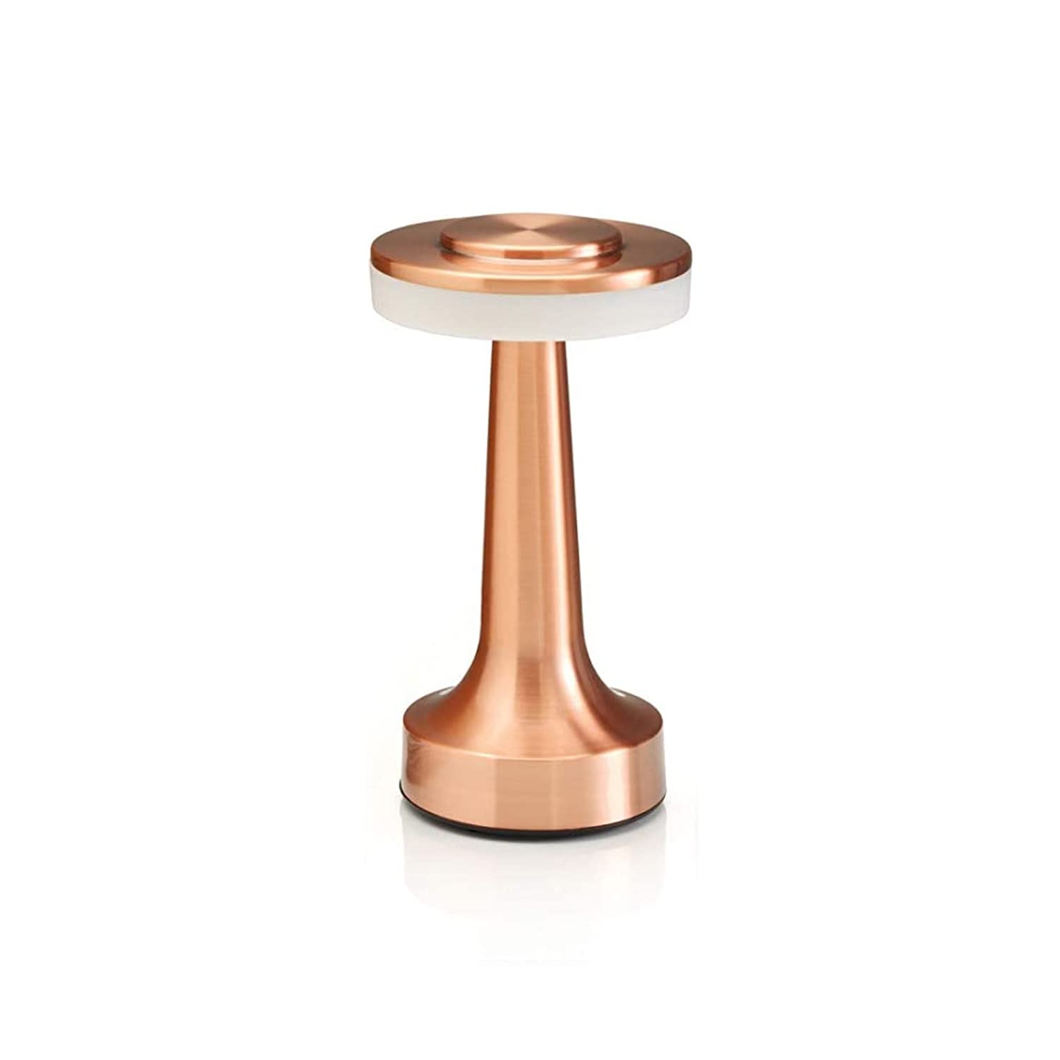 Auraglow Copper Rechargeable Touch Control Cordless Led Table Lamp - Perfect For Bedside Tables, Hotels And Restaurants
