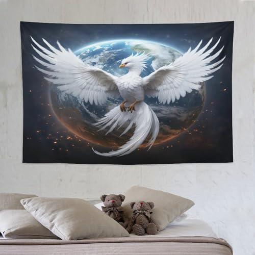 Serviettes murales phénix et grande tenture en polyester pour chambre à coucher