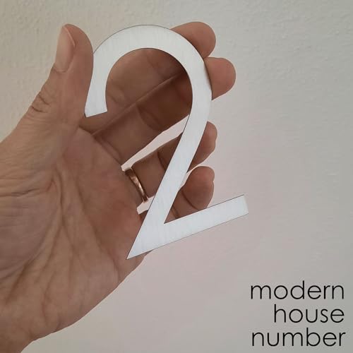 Guizzo Creart Stainless Steel External House Number Letter - 8 cm Height - Sign / - Artisan Product and Made in Italy (E) - Image 4