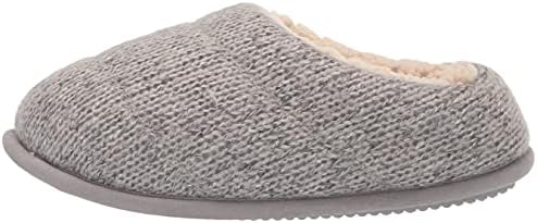 Dearfoams Women's Alicia Ragg Knit Clog Slipper, Medium Grey, Small | Image 7