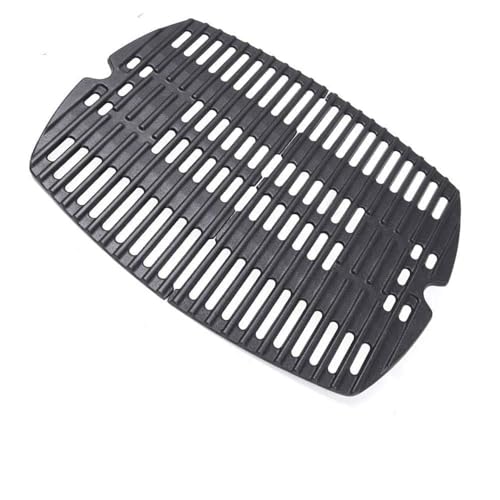 Uniflasy 7644 Cast Iron Cooking Grates for Weber Q100, Q1000, Q120, Q1200, Q1400, 516001, 516002, 50060001, 51010001, 51060001, Baby Q Gas Grill, 2 Pack
