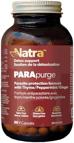 Natra PARApurge 60 V-Capsules - Parasite Detox, Dewormer for Humans & Colon Cleanse - All Natural 7 Herbal Extracts & Magnesium Ascorbate - Traditional Herbal Guard Formula to Help Expel Intestinal Worms