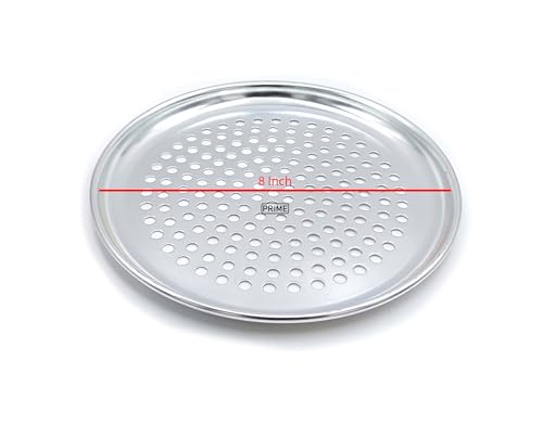 Image of Prime Bakers and Moulders Perforated Pizza Tray for Oven, Round (Aluminum, 8 Inch)