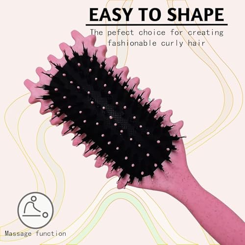 Image of ESCUCHA Curl Defining Brush, 1 PCS Curly Hair Brush, Brush for Curly Hair, for Combing and Shaping Men's and Women's Curls to Reduce Pulling (MULTICOLOR)