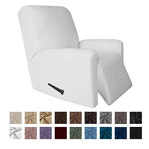 Easy-Going 4 Pieces Microfiber Stretch Recliner Slipcover – Spandex Soft Fitted Sofa Couch