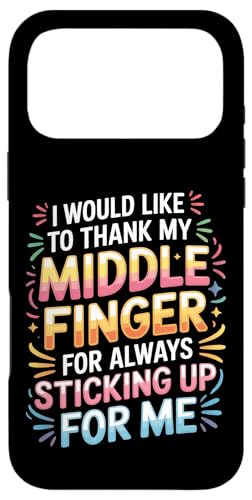 Thanks To My Middle Finger For Having My Back |- �X�}�z�P�[�X iPhone 17 Pro Max �p
