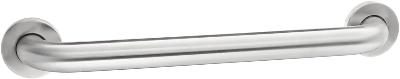 – Amazon Basics Sturdy Bathroom Safety Grab Bar, 0.46 m Length, 0.03 m Diameter, Stainless Steel