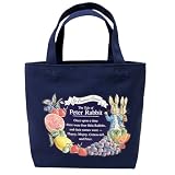 [PETER RABBIT(TM) ピータ―ラビット(TM)] ハンドバッグ ランチバッグ 日本製 帆布トート お弁当サイズ 2410-0604 ネイビー
