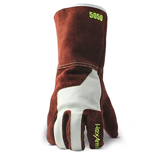 Hexarmor Welding Heat Resistant With Hexhide Safety Work Gloves | Heatarmor 5050 | Large #TOP1