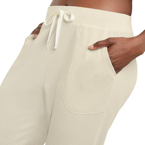 Hanes Originals Women's Waffle Knit Lounge Joggers, 30"4