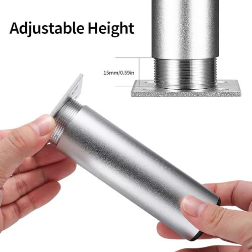 Zhujiehigh 4 Pcs Furniture Legs, Adjustable Cabinet Legs - Image 3