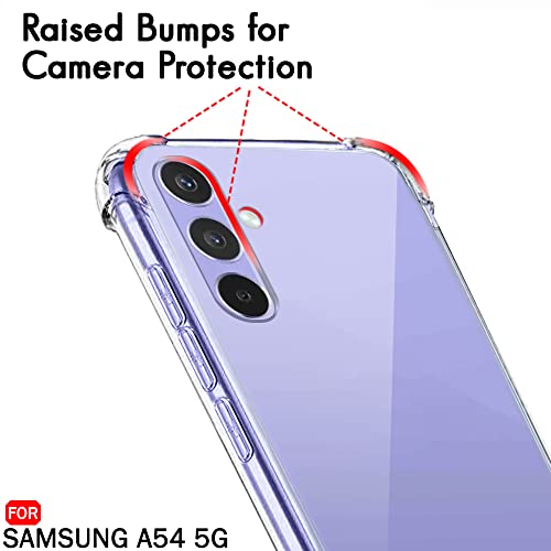 Image of TheGiftKart Crystal Clear Back Cover Case for Samsung Galaxy A54 5G | 360 Degree Protection | Shock Proof Design | Transparent Back Cover Case for Samsung Galaxy A54 5G (Silicone | Transparent Bumper)