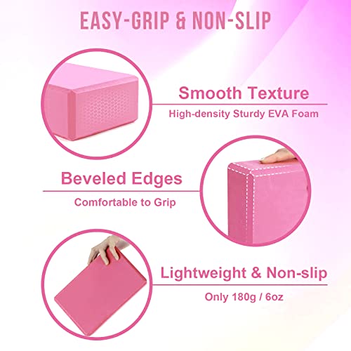 High Density EVA Yoga Foam Blocks (2 Pack) & Strap - Image 3