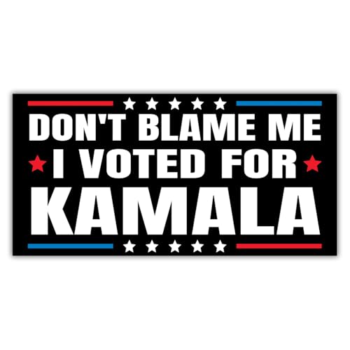 Magnet Don't Blame Me I Voted for Kamala Harris Magnet Bumper Sticker I Didn't Vote for Him 2028 President Campaign Blue Gifts Political Magnetic Sticker for Truck Wall Door Bumper Car 7.5x3.75in