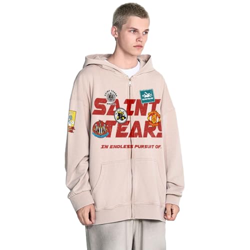 Arnodefrance Men Vintage Washed Graphic Zip Up Hoodies Printing Graffiti Hoodie Cotton Warm Pullover Coat Outerwear4